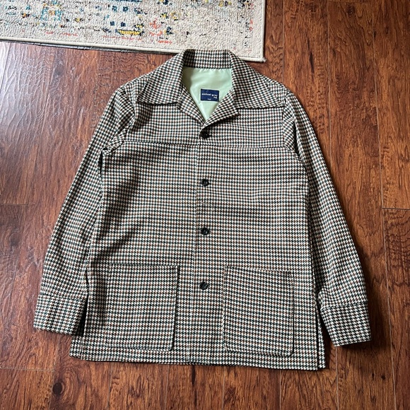 Vintage Other - Vintage 1970s Michael Gray Ltd Houndstooth Patch Pocket Jacket Made in USA Disco